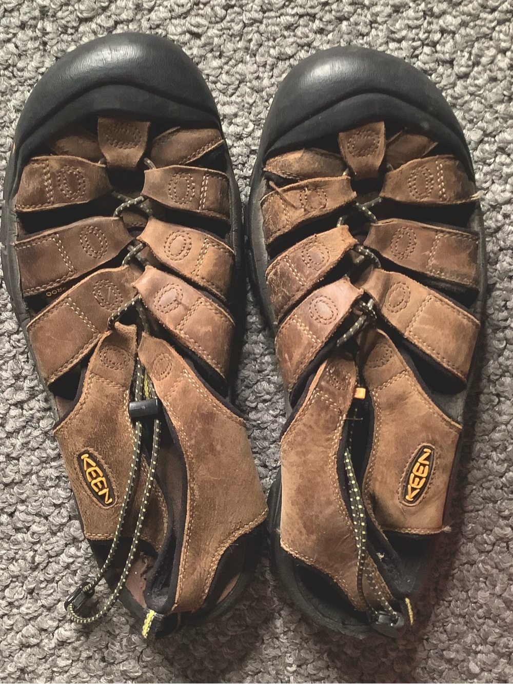 KEEN Newport H2 Leather Hiking Sandals Men's Brown Outdoor Water Shoes
